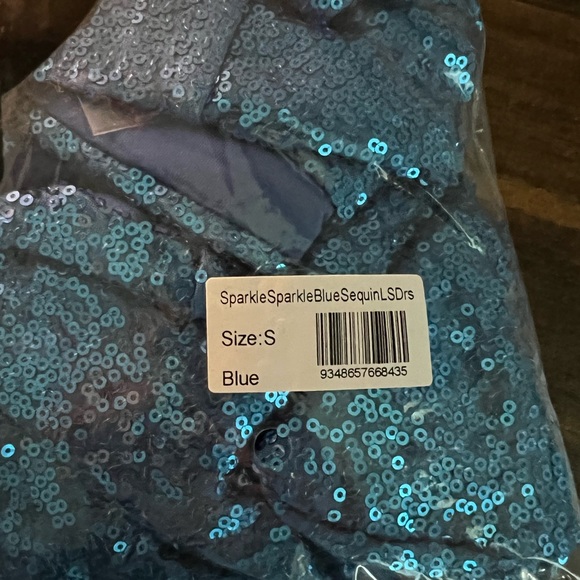 SPARKLE SPARKLE BLUE 💙 SEQUIN LONG SLEEVE DRESS NWT S BM BLACKMILK - Picture 2 of 12
